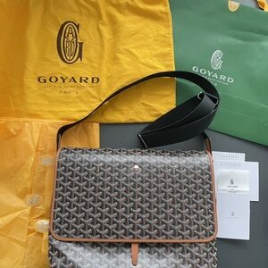 Goyard Black and Brown Monogram Shoulder Bag